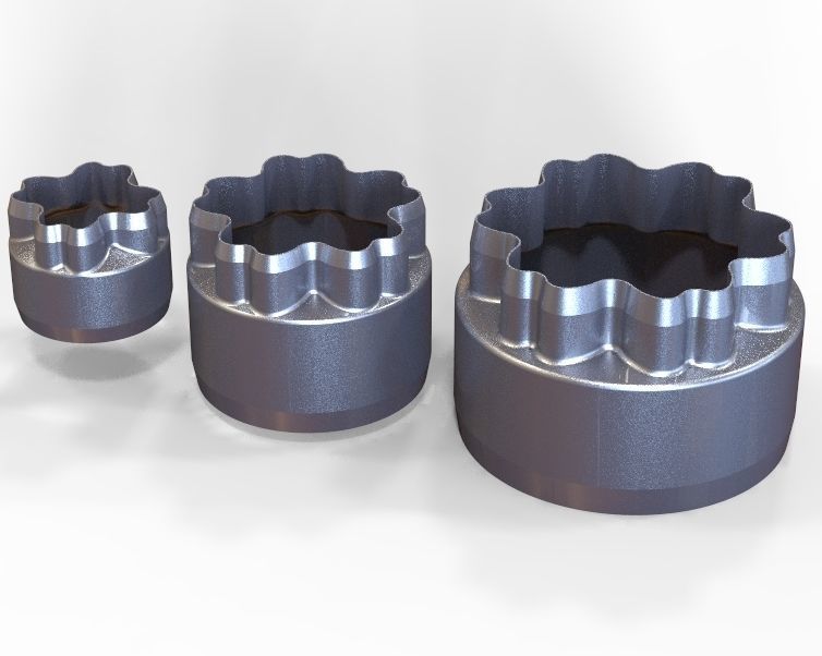 Cookie Cutter Flower-01 and Circle 3D print model_2