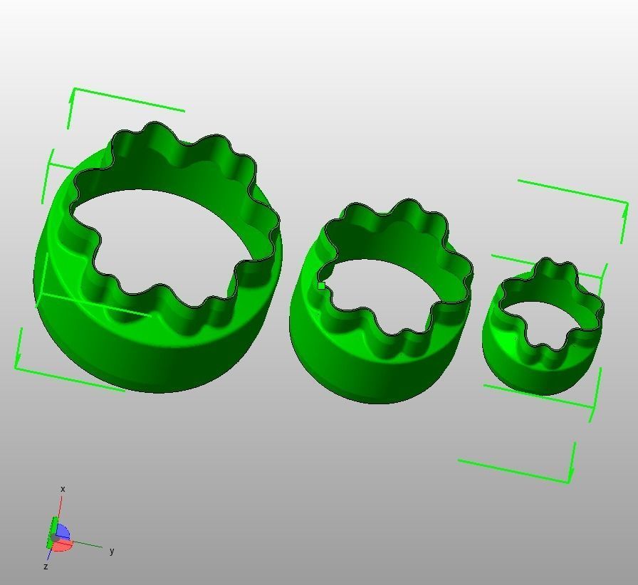 Cookie Cutter Flower-01 and Circle 3D print model_32