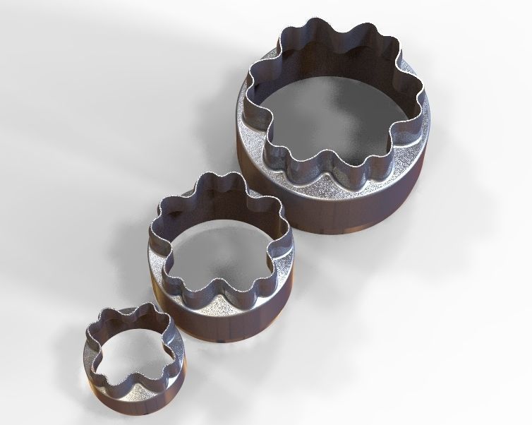 Cookie Cutter Flower-01 and Circle 3D print model_10