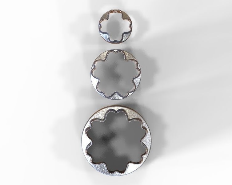 Cookie Cutter Flower-01 and Circle 3D print model_8