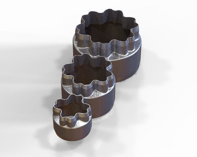 Cookie Cutter Flower-01 and Circle 3D print model_11