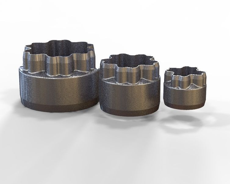 Cookie Cutter Flower-01 and Circle 3D print model_12