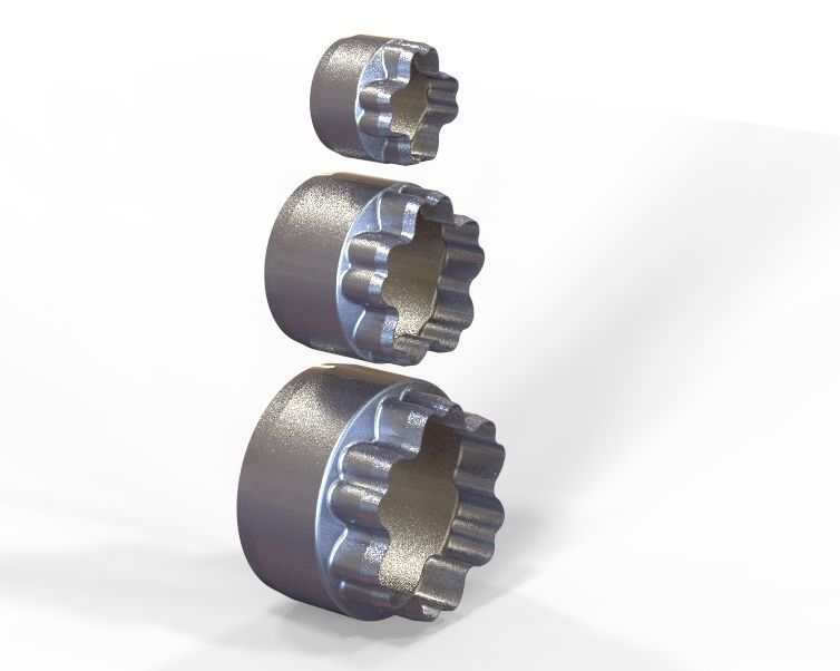 Cookie Cutter Flower-01 and Circle 3D print model_5