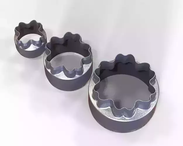 Cookie Cutter Flower-01 and Circle 3D print model