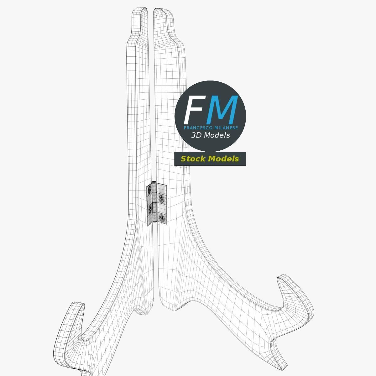 Plate on holder stand for display 3D model_8