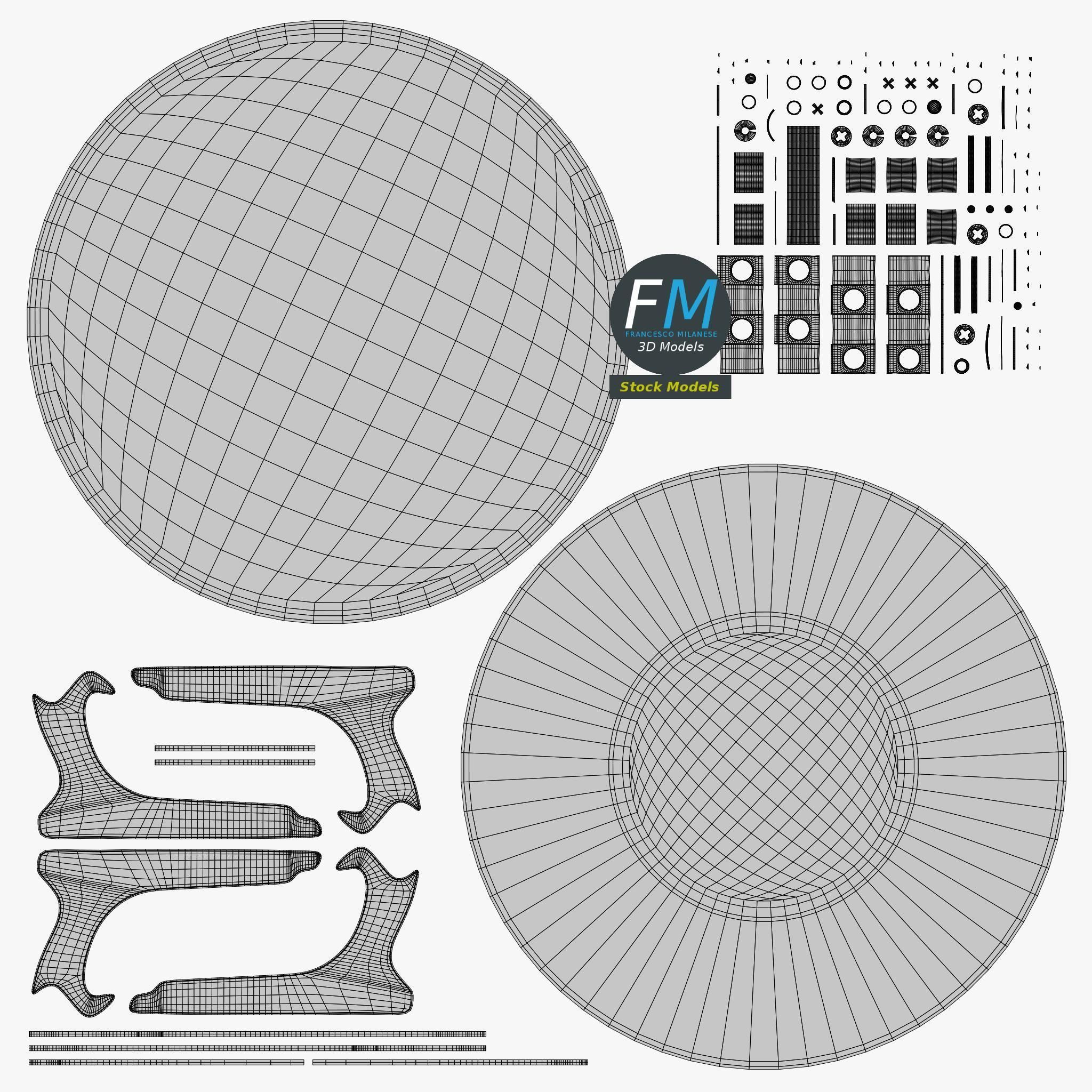 Plate on holder stand for display 3D model_11