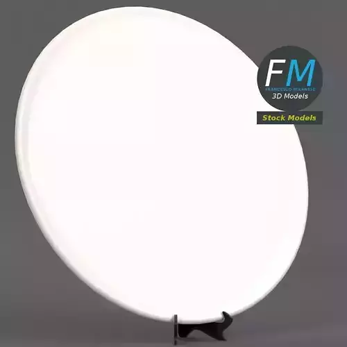 Plate on holder stand for display 3D model
