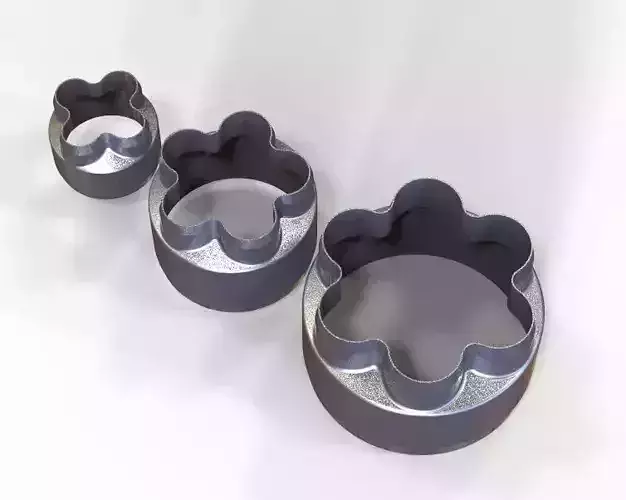 Cookie Cutter Flower-02 and Circle 3D print model