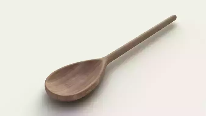 Wooden spoon 3D model