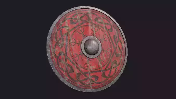 Realistik viking shield Low-poly