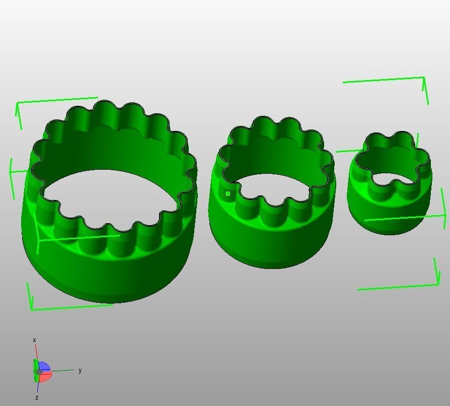Cookie Cutter Flower-03 and Circle 3D print model_33
