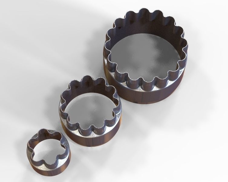 Cookie Cutter Flower-03 and Circle 3D print model_8