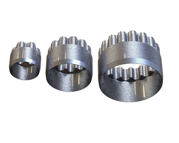 Cookie Cutter Flower-03 and Circle 3D print model_7