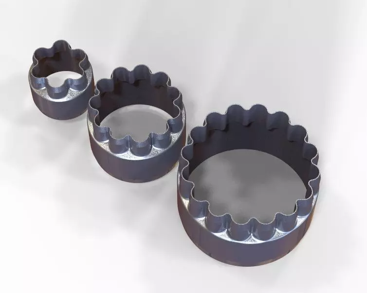 Cookie Cutter Flower-03 and Circle 3D print model_0