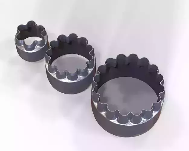 Cookie Cutter Flower-03 and Circle 3D print model