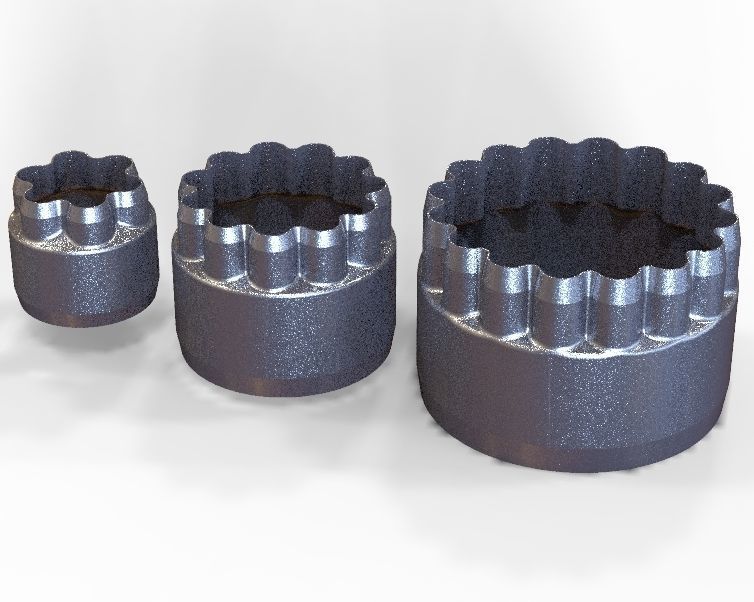 Cookie Cutter Flower-03 and Circle 3D print model_4