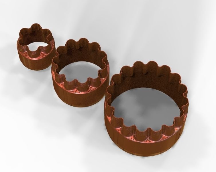 Cookie Cutter Flower-03 and Circle 3D print model_2