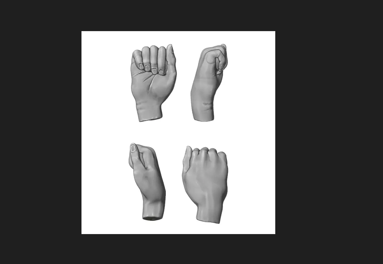 Hand sign 1 3D print model