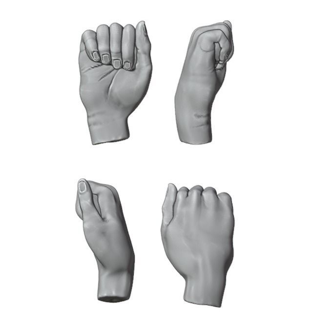Hand sign 1 3D model 3D printable | CGTrader