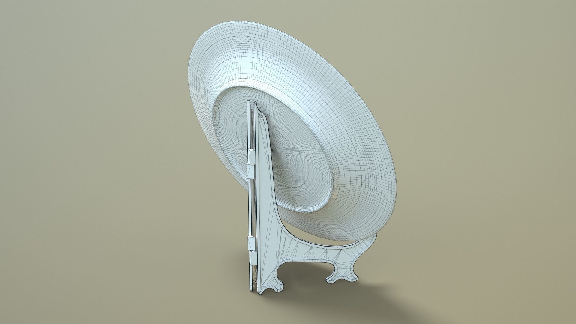 Plate with Stand Low-poly 3D model_15