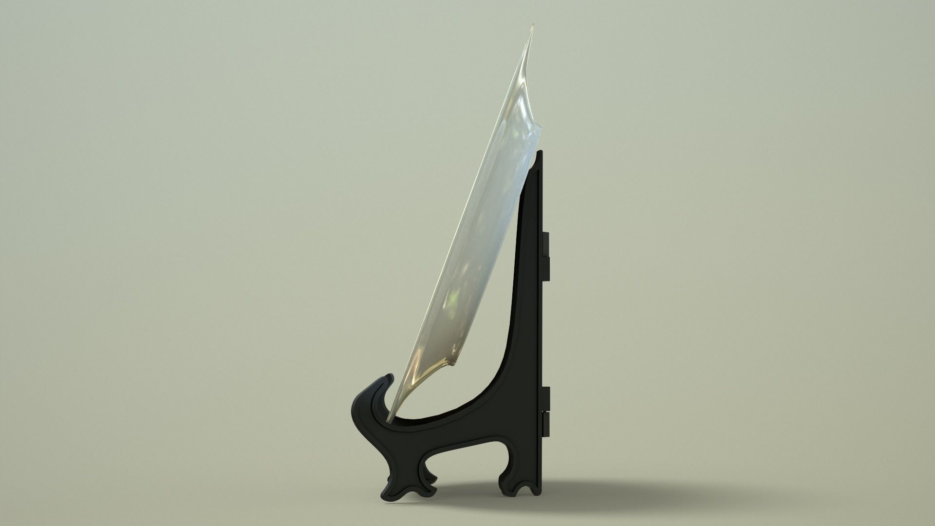 Plate with Stand Low-poly 3D model_11