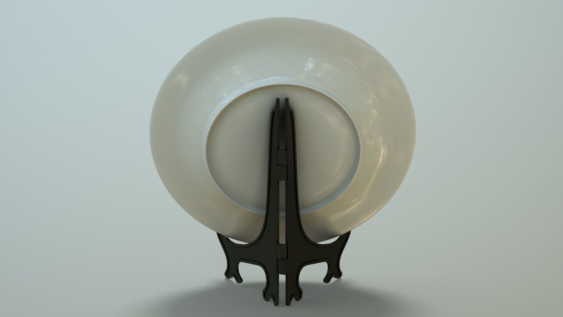 Plate with Stand Low-poly 3D model_12
