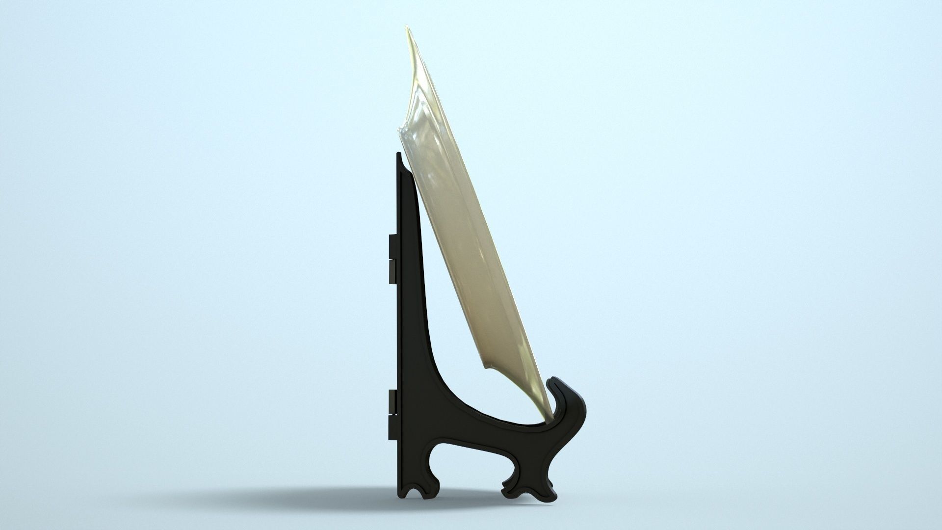 Plate with Stand Low-poly 3D model_10