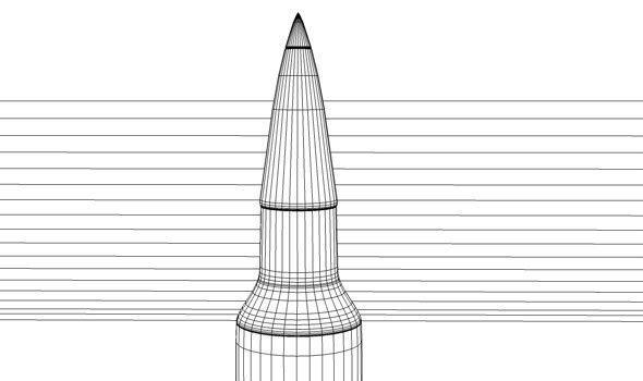 Photo realistic bullet 3D model_1