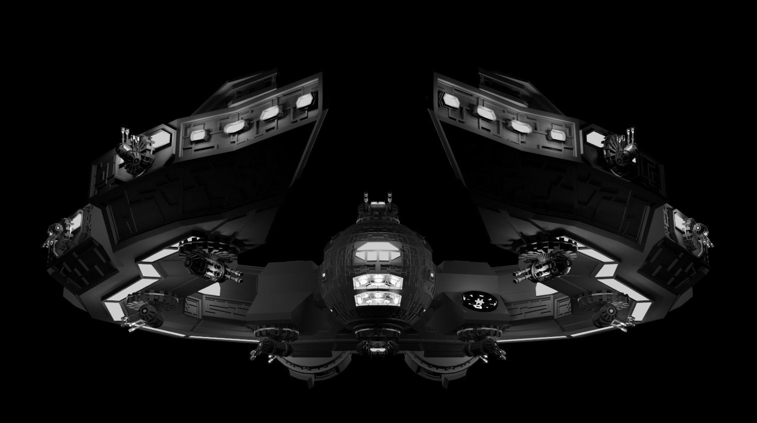 Star Wars Ship Low Poly Look 3D model_6