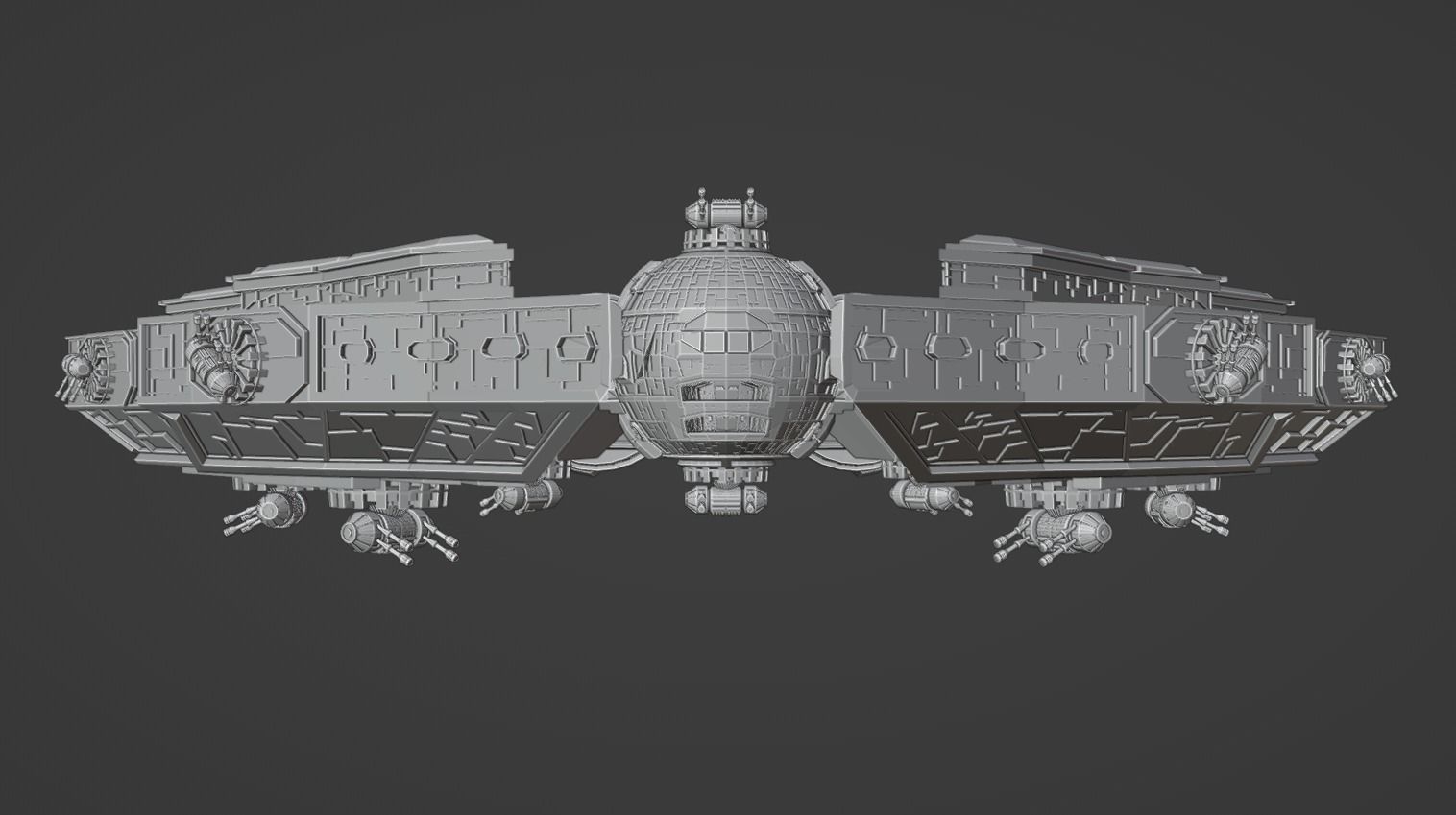 Star Wars Ship Low Poly Look 3D model_2