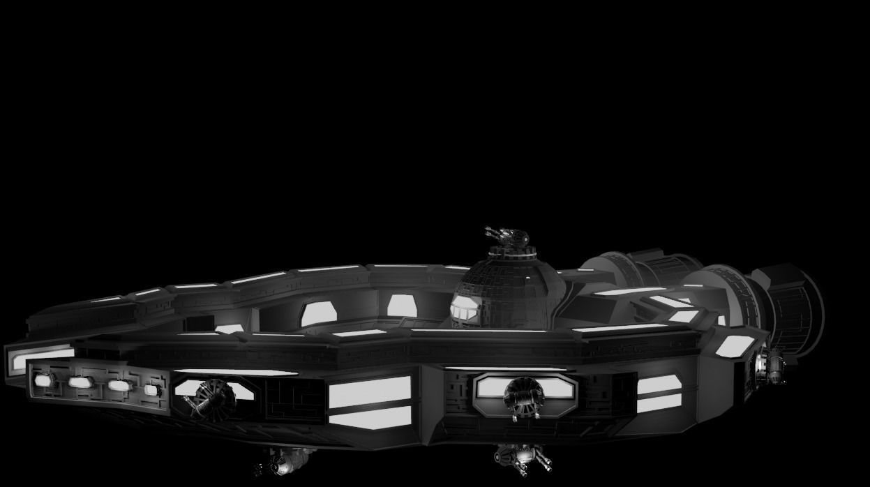 Star Wars Ship Low Poly Look 3D model_12