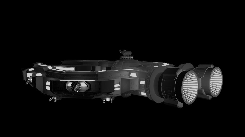 Star Wars Ship Low Poly Look 3D model_3