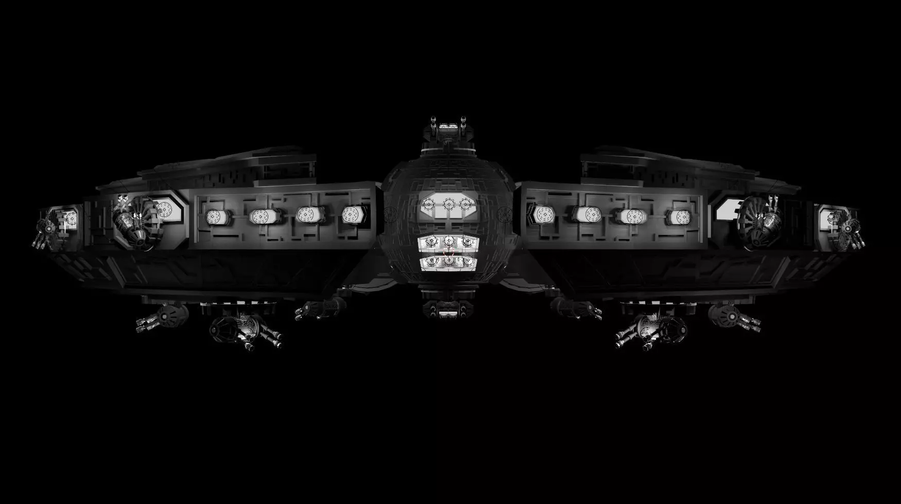 Star Wars Ship Low Poly Look 3D model_0