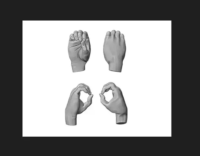 Hand sign 11 3D print model
