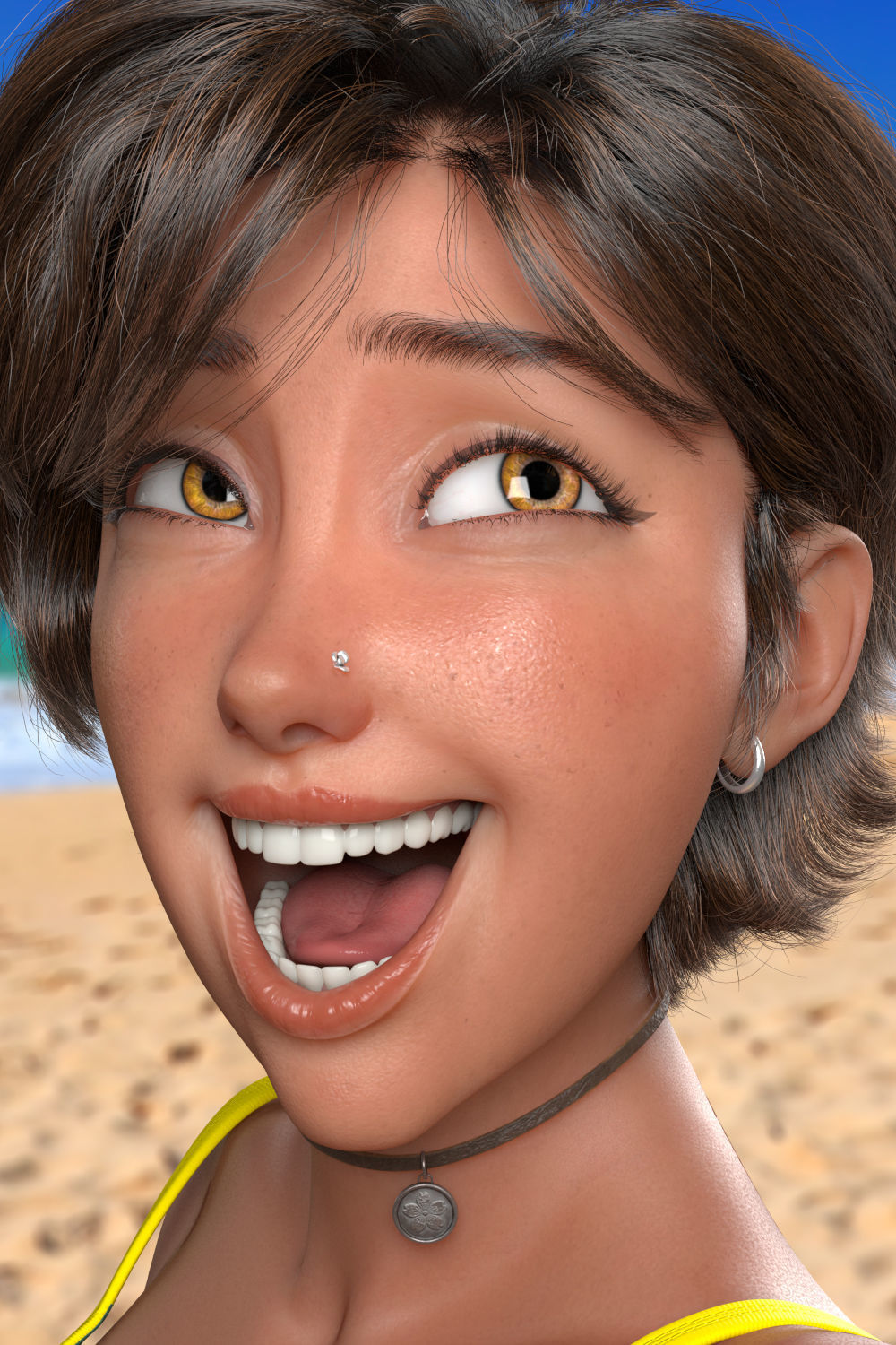 Cinematic female character Women Rigged in maya Low-poly 3D model_21