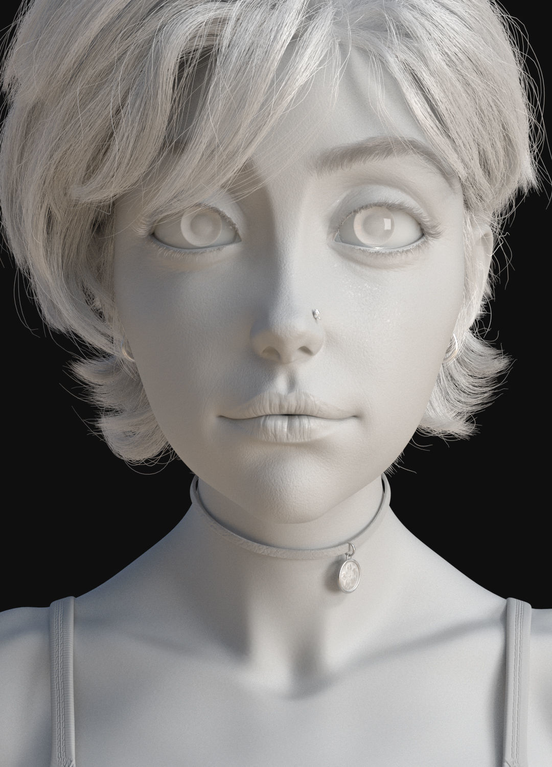 Cinematic female character Women Rigged in maya Low-poly 3D model_47