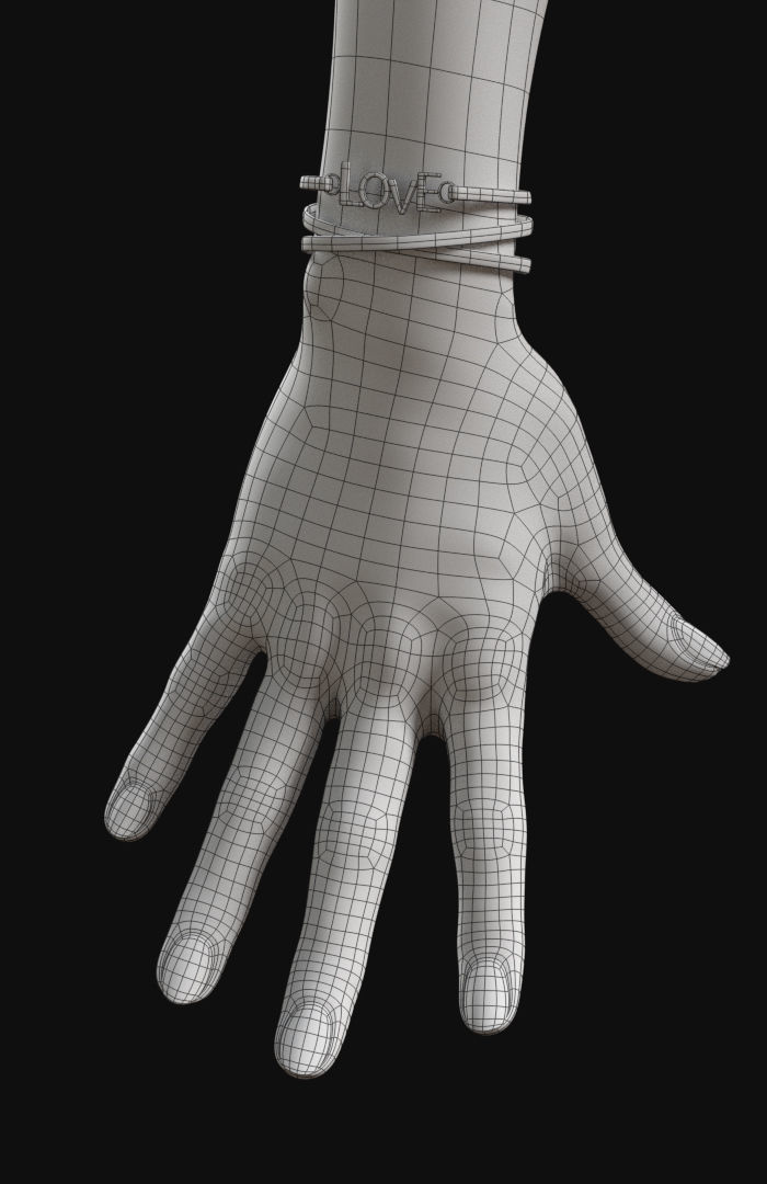 Cinematic female character Women Rigged in maya Low-poly 3D model_52