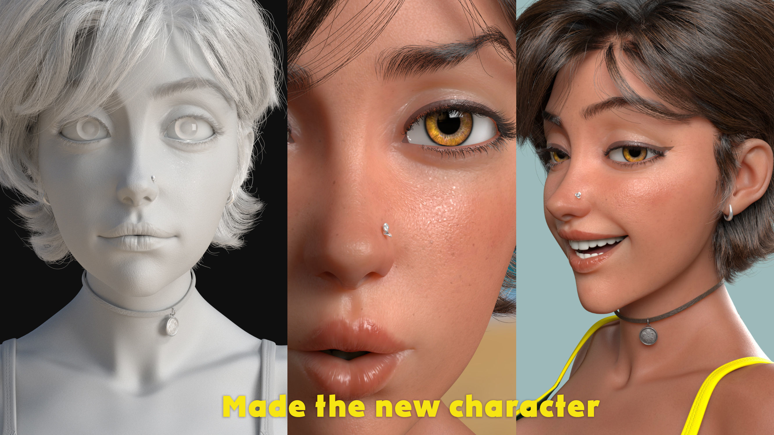 Cinematic female character Women Rigged in maya Low-poly 3D model_39