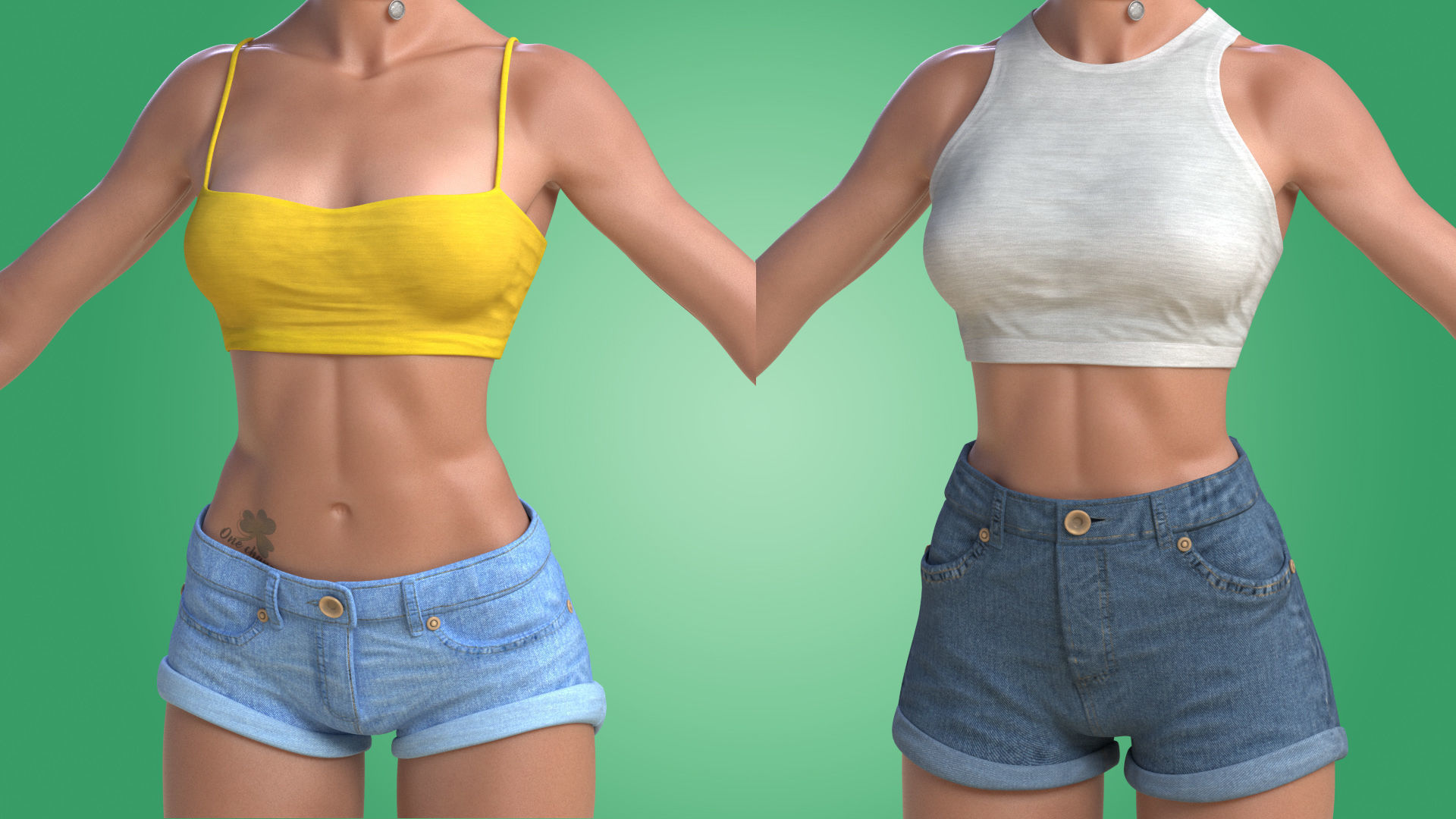 Cinematic female character Women Rigged in maya Low-poly 3D model_9