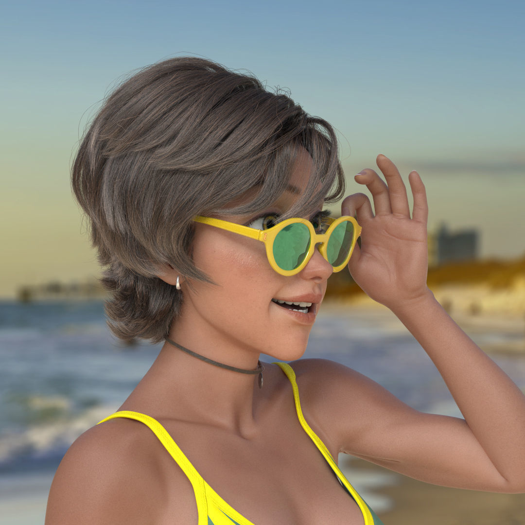 Cinematic female character Women Rigged in maya Low-poly 3D model_20