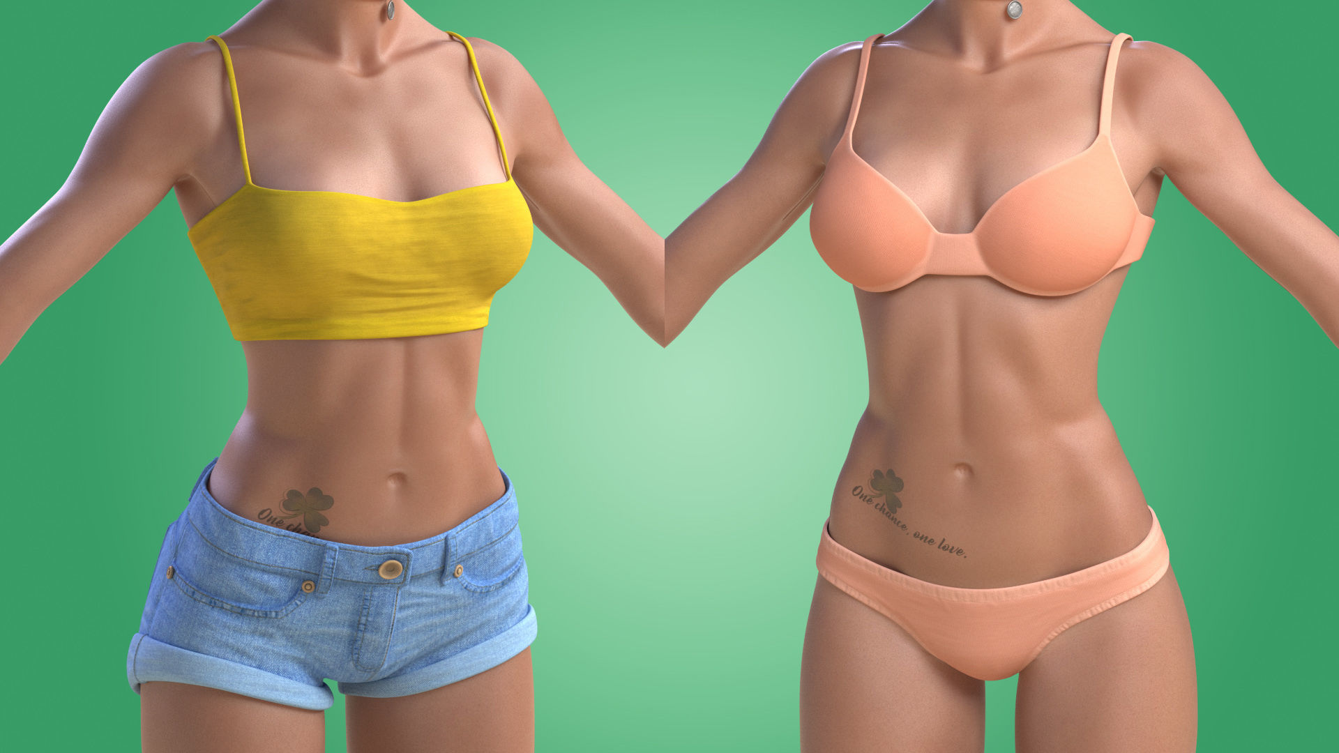 Cinematic female character Women Rigged in maya Low-poly 3D model_8