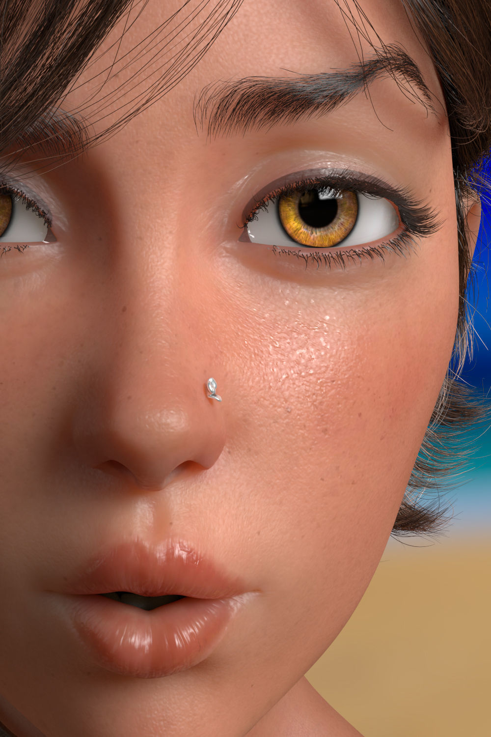 Cinematic female character Women Rigged in maya Low-poly 3D model_34