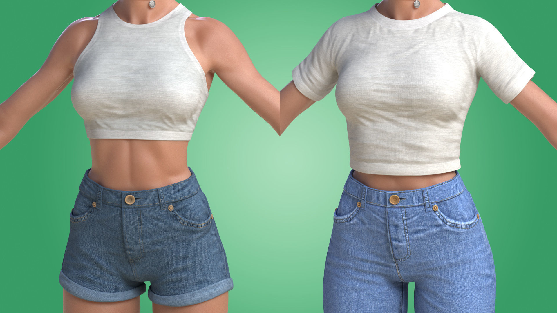 Cinematic female character Women Rigged in maya Low-poly 3D model_10