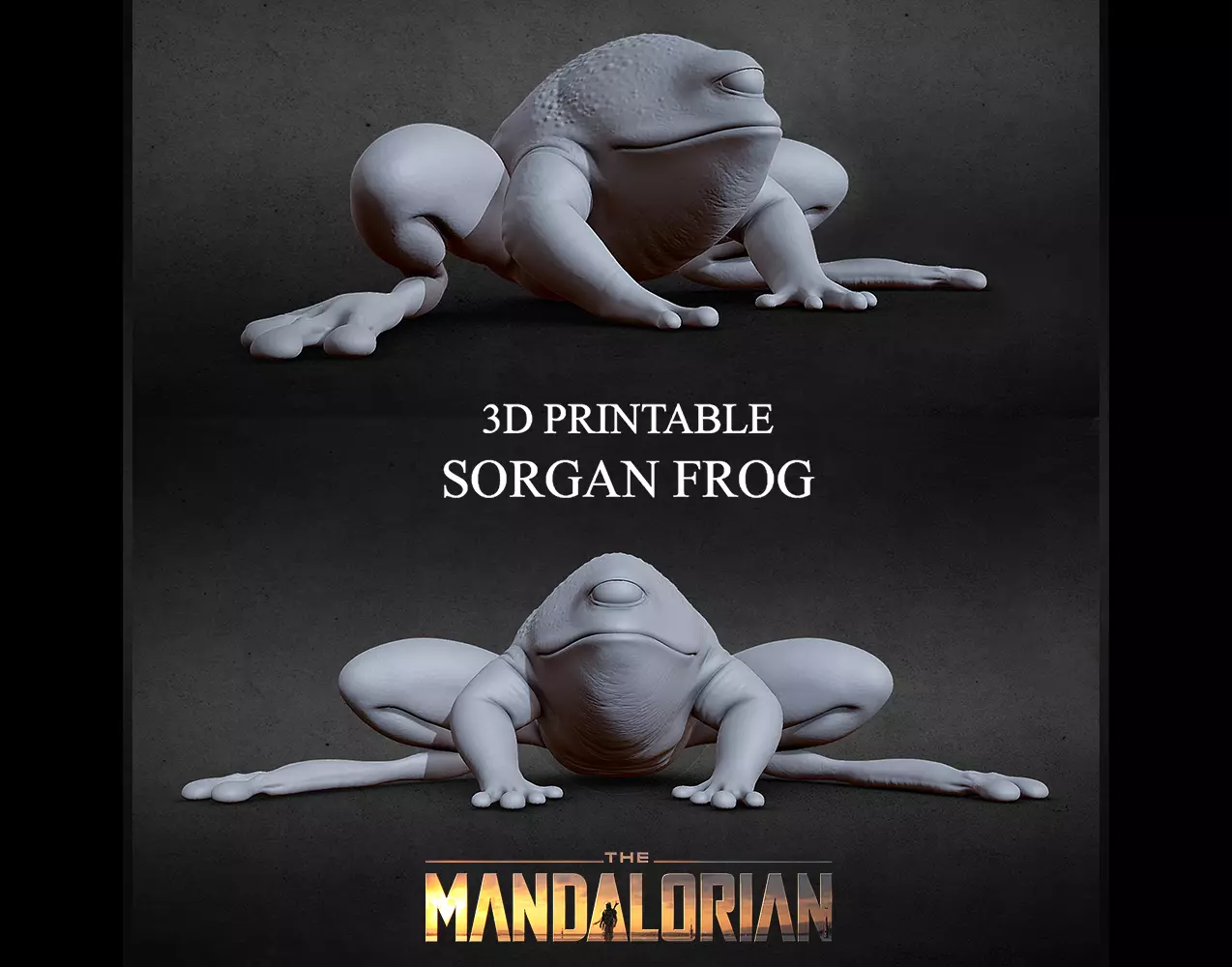 3D PRINTABLE SORGAN FROG MANDALORIAN BABY YODA 3D print model