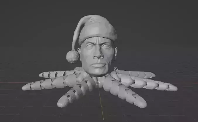 The Rocktopus - Santa Edition Free 3D model