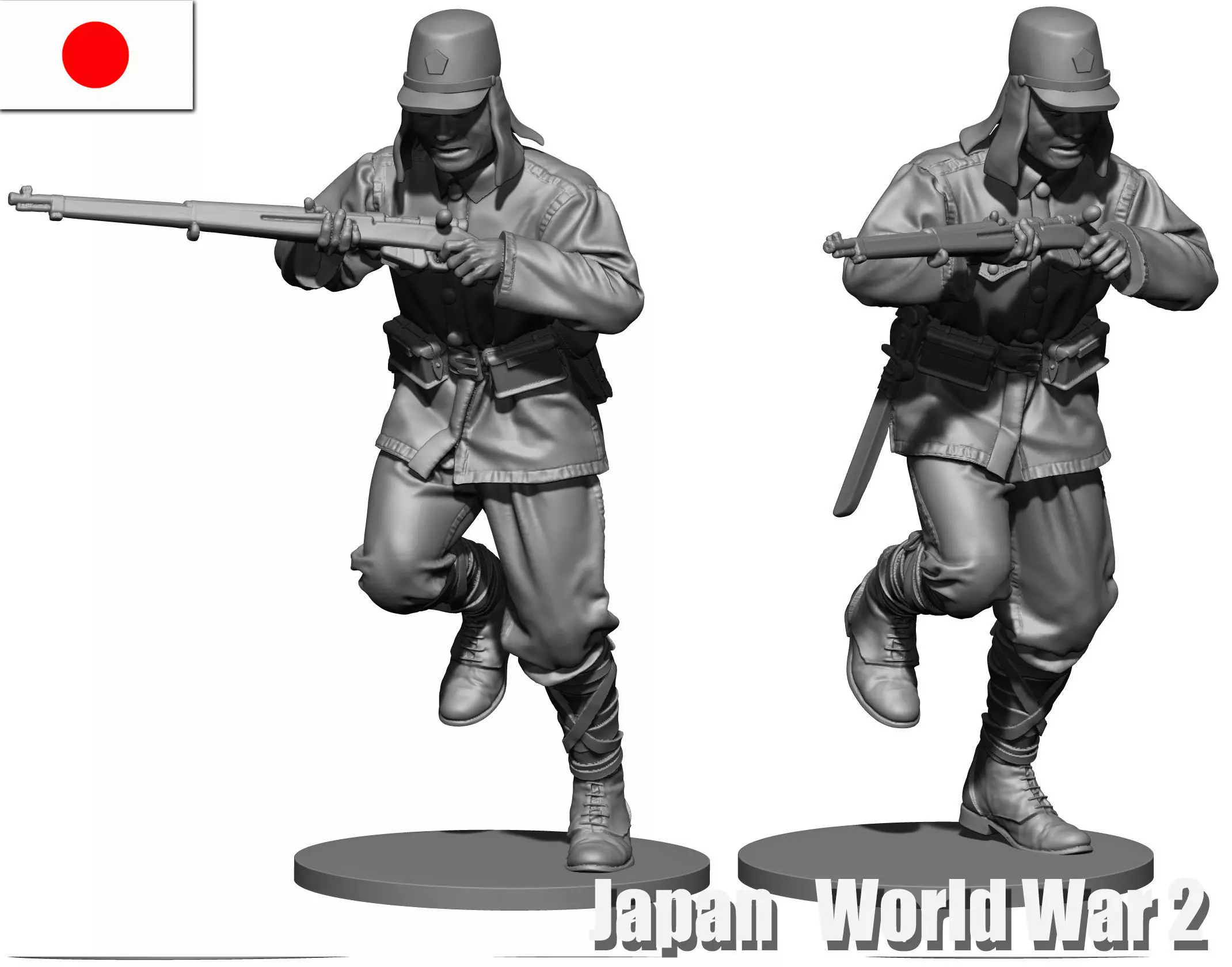 Japan soldier ww2 3D print model_0