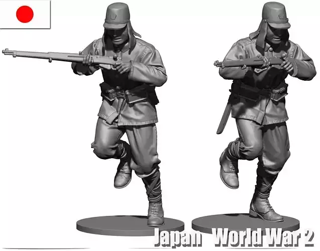 Japan soldier ww2 3D print model