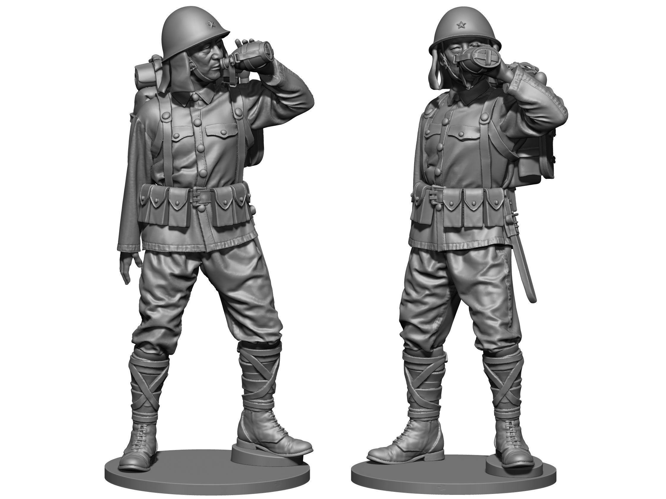 Japan soldier ww2 5 3D print model_2