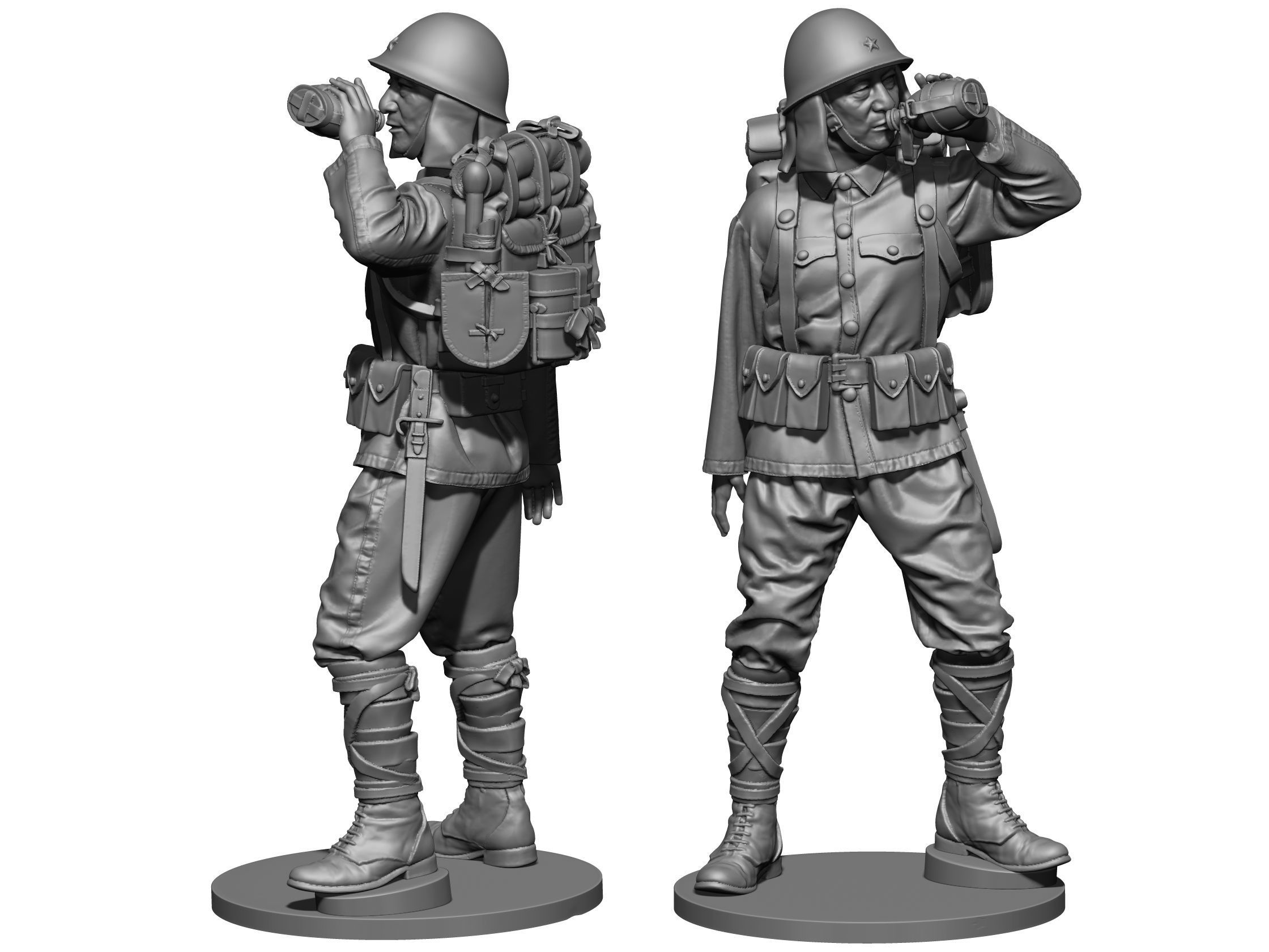 Japan soldier ww2 5 3D print model_1
