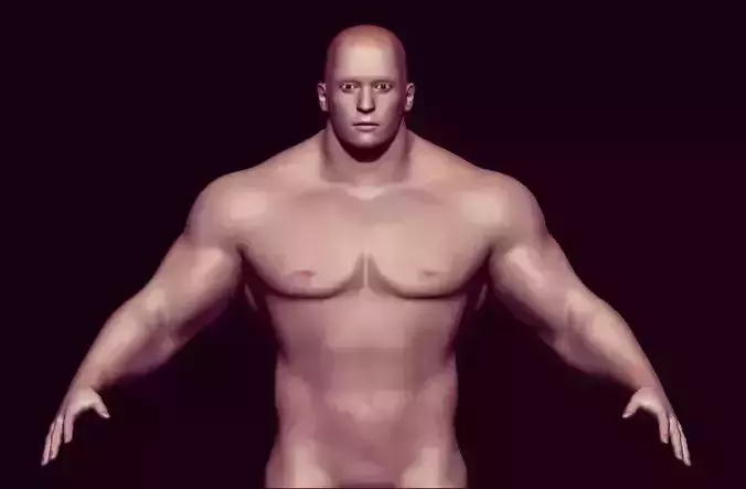 base mesh male  Low-poly 3D model